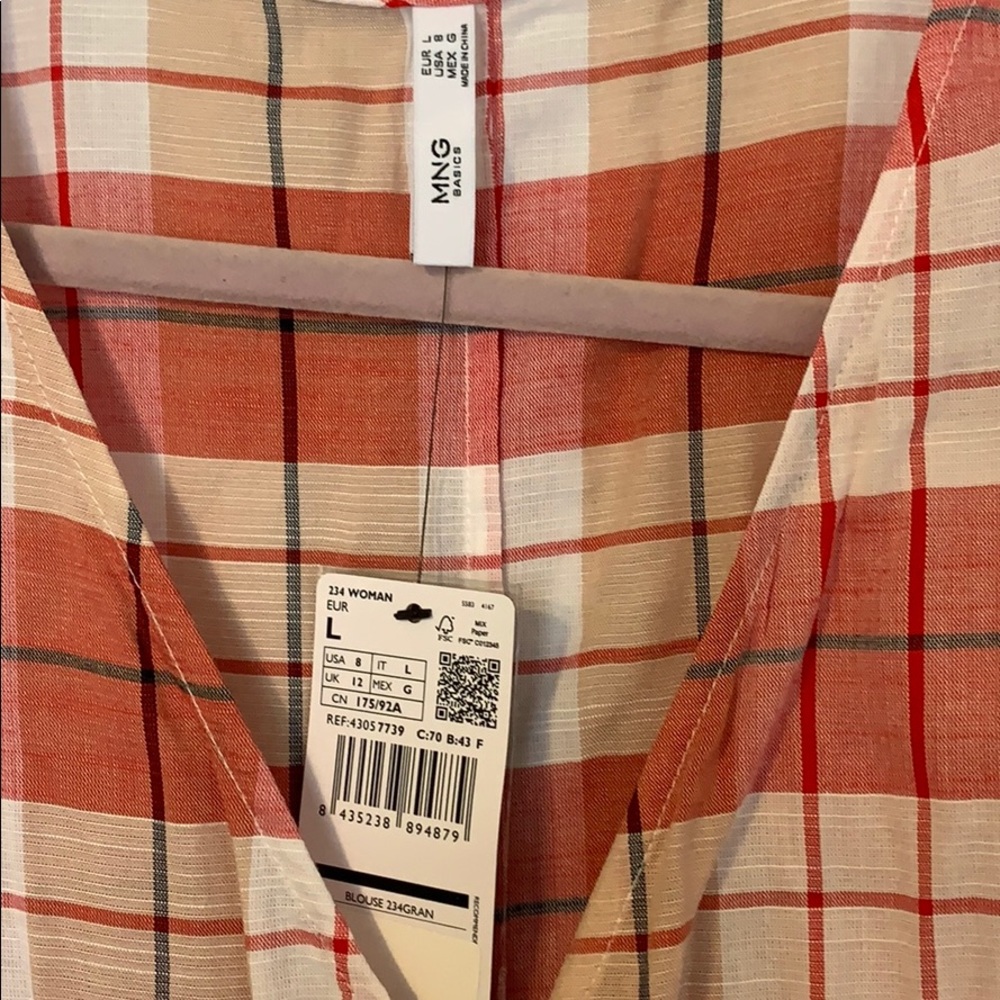 Mango plaid blouse - Picture 2 of 3